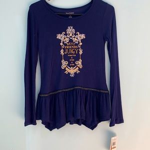 Juicy Couture long sleeve top with gold detail